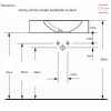 Plan Vasque CORIAN® laguna plane