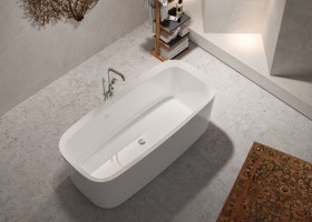 Baignoire îlot Lila Acrylique 150/170cm Hydromassage