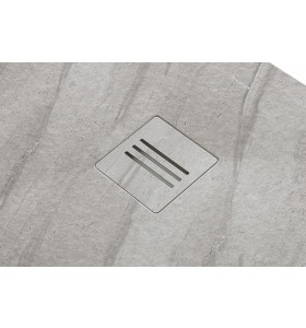 Luxe Receveur de douche en Acryprint® | Travertin Gris